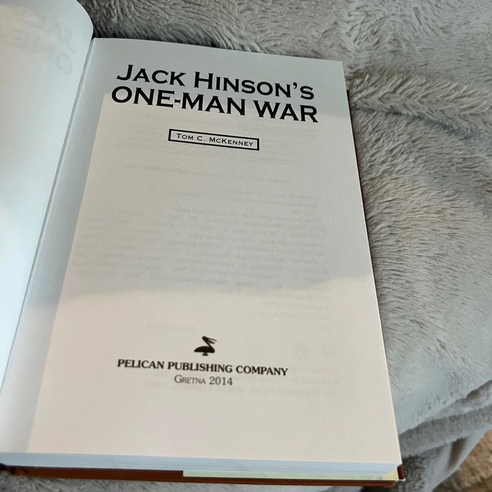 Jack Hinson's One-Man War A Civil War Sniper Tom C McKenney Hardcover 2014 Book
